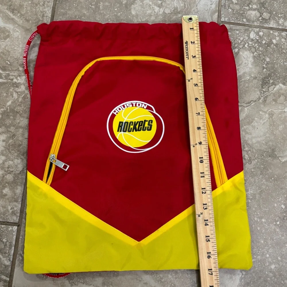 Houston Rockets FOCO Drawstring‎ Cinch Backpack Red Yellow NBA Gym Bag